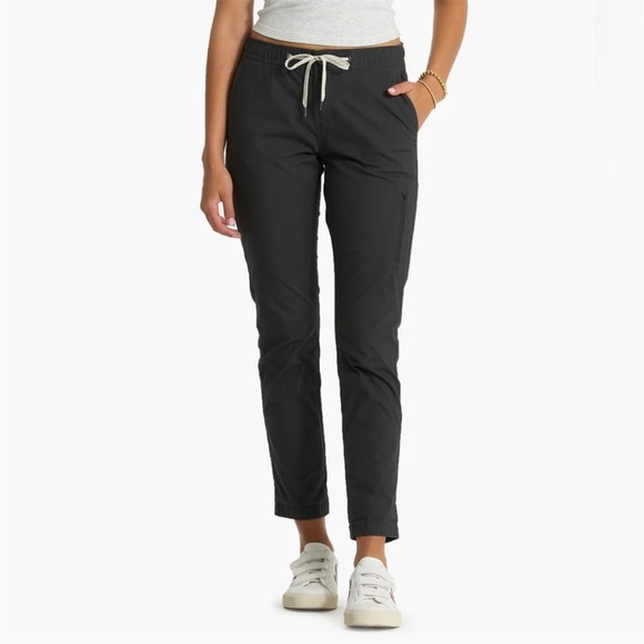 VUORI ripstop pant organic cotton straight leg dark gray charcoal women’s size S - Picture 1 of 13